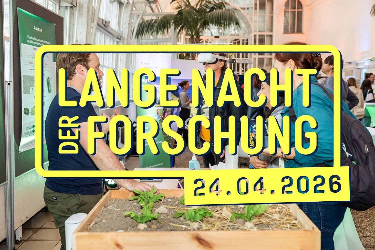 Logo mit der Aufschrift: Lange Nacht der Forschung - 24.04.2026