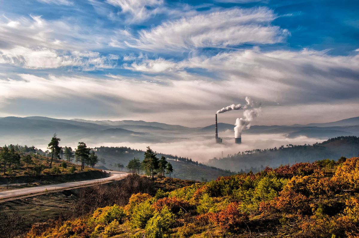 Foto Emissionen in Tallandschaft