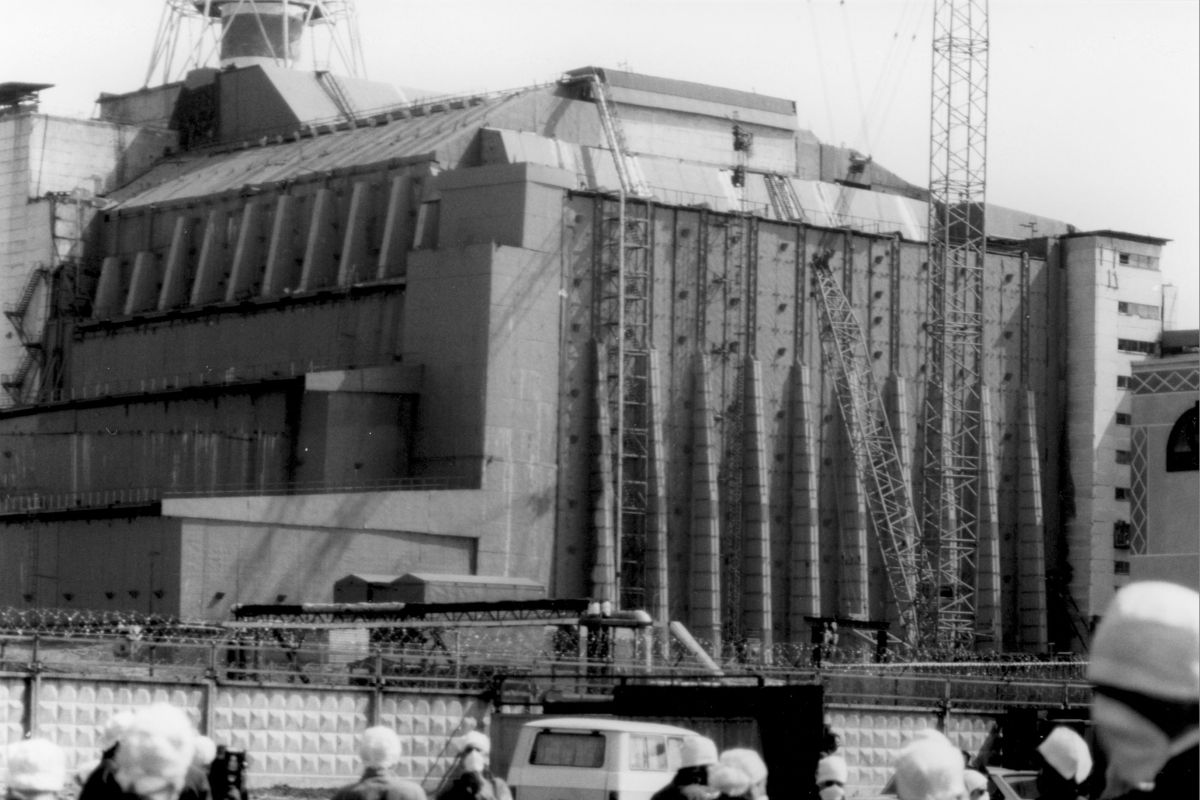 KKW Tschernobyl Blick auf das Kernkraftwerk Tschernobyl